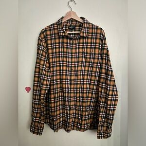 Yellow and Blue Plaid Shirt